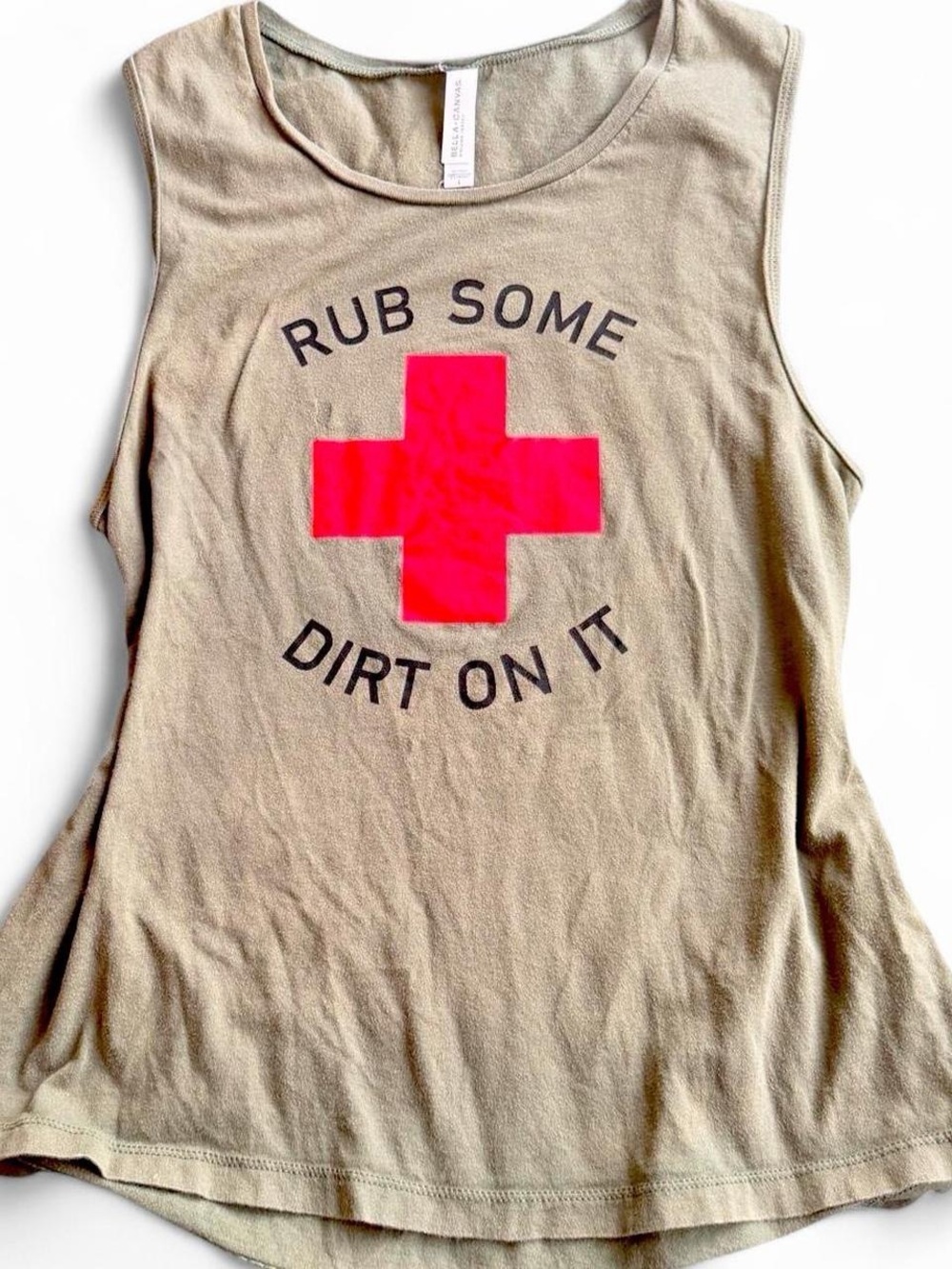 Graphic RUB SOME DIRT ON IT Muscle Tee - Large